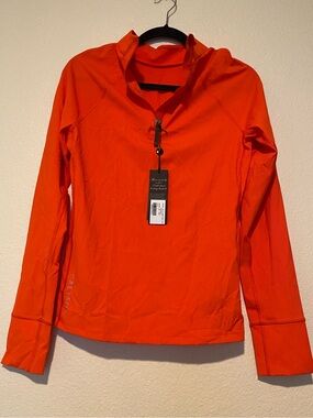 Greyson Soleil Mock Neck Top Red Performance Quarter-Zip Pullover Size L